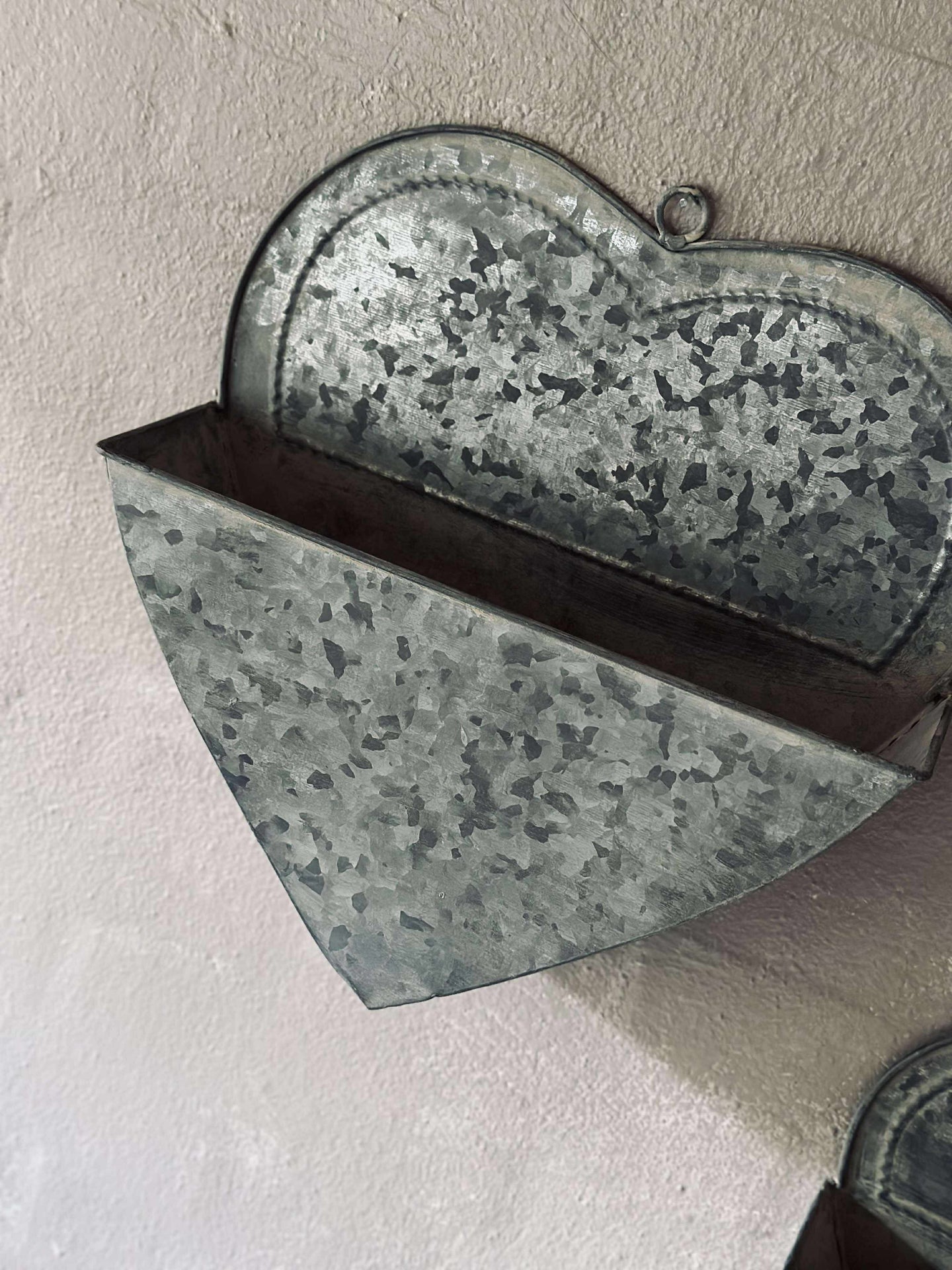 Planterkorgar Hjärta Zink - 2 st.