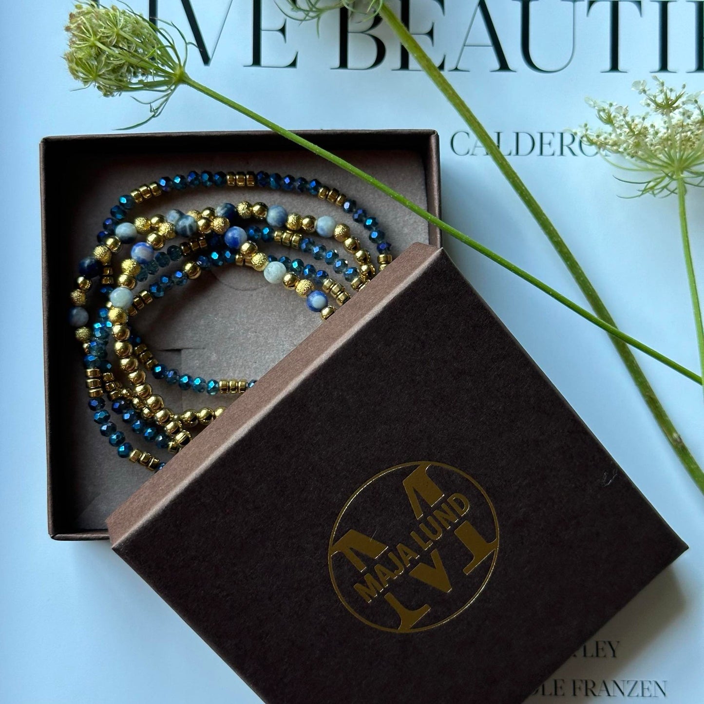 Armband Ofelia Navy - Set med 5 armband