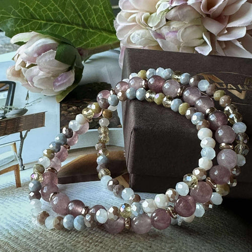 Armband Luna Vintage Ros – Set med 3 st