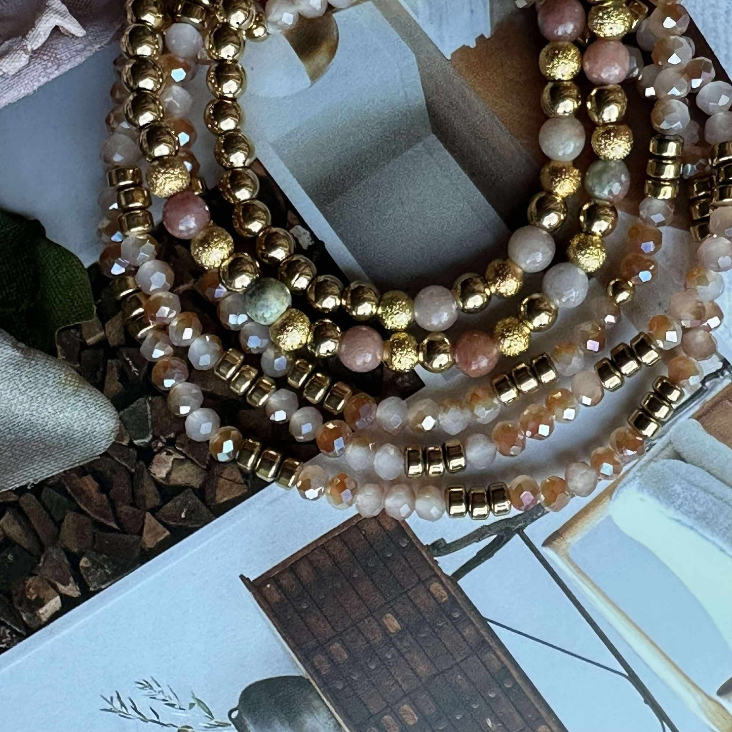Armband Ofelia Natur - Sæt med 5 armband