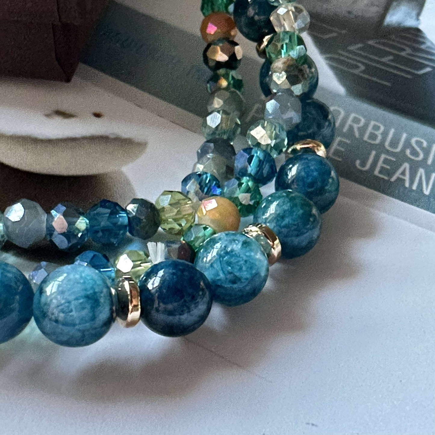 Armband Luna Havsgrön – Set med 3 st