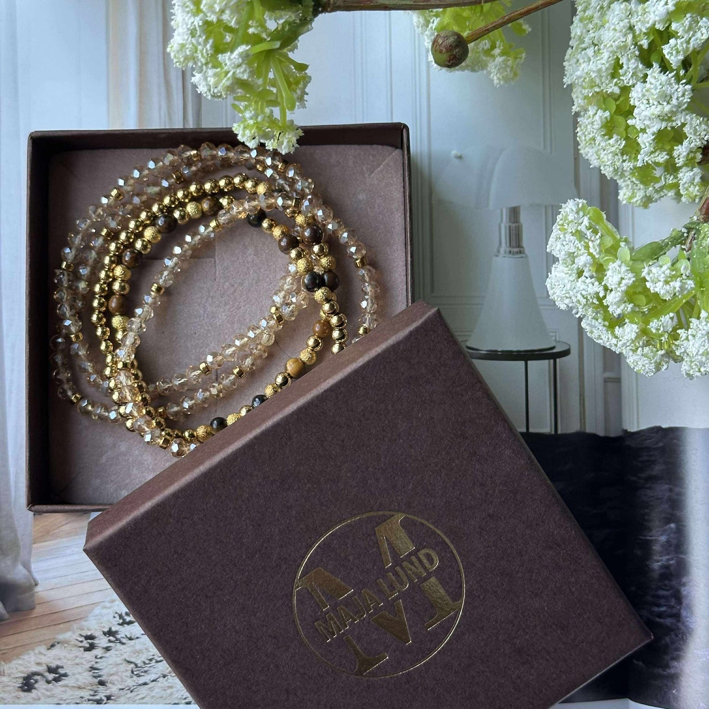 Armband Ofelia Tiger Eye - Set med 5 armband