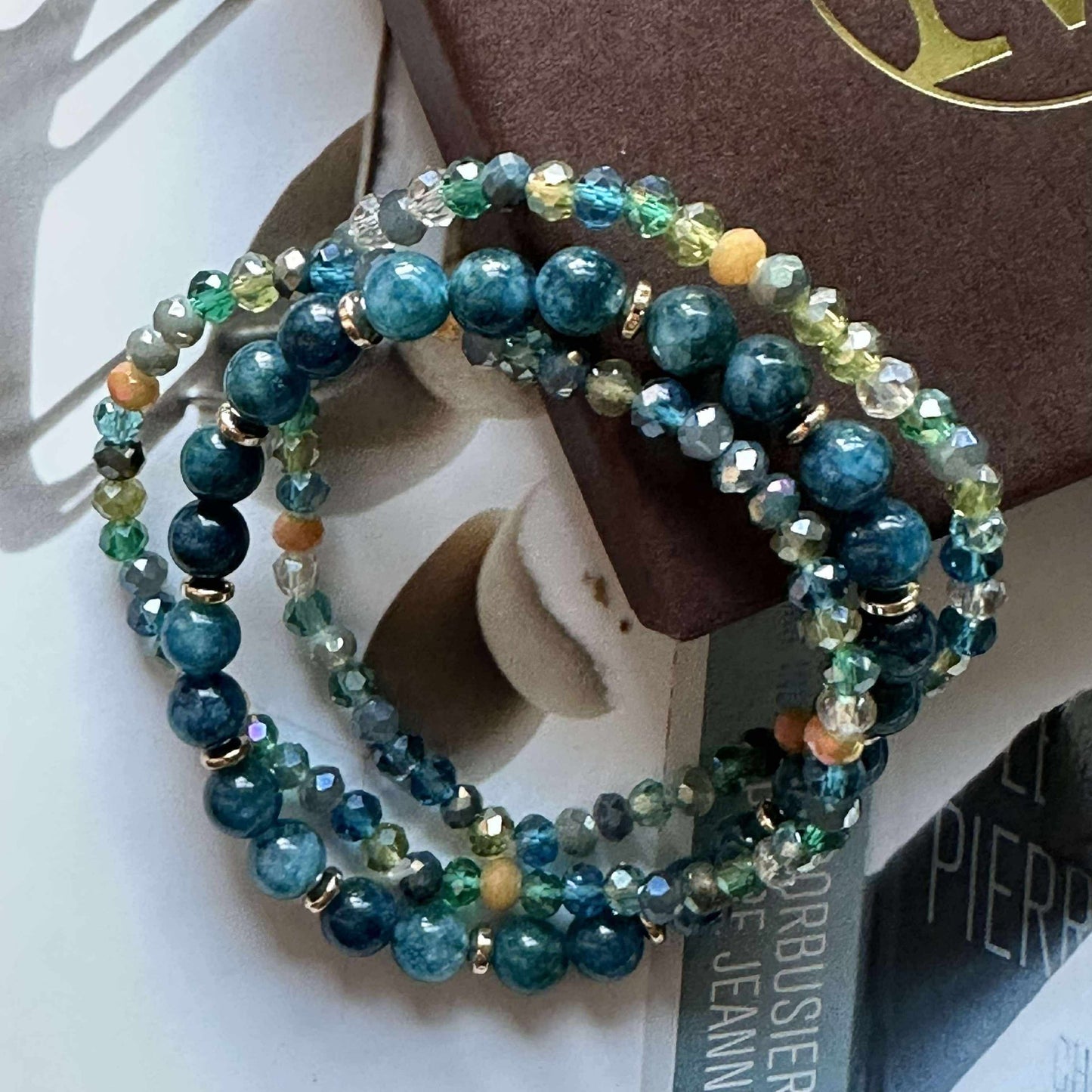 Armband Luna Havsgrön – Set med 3 st