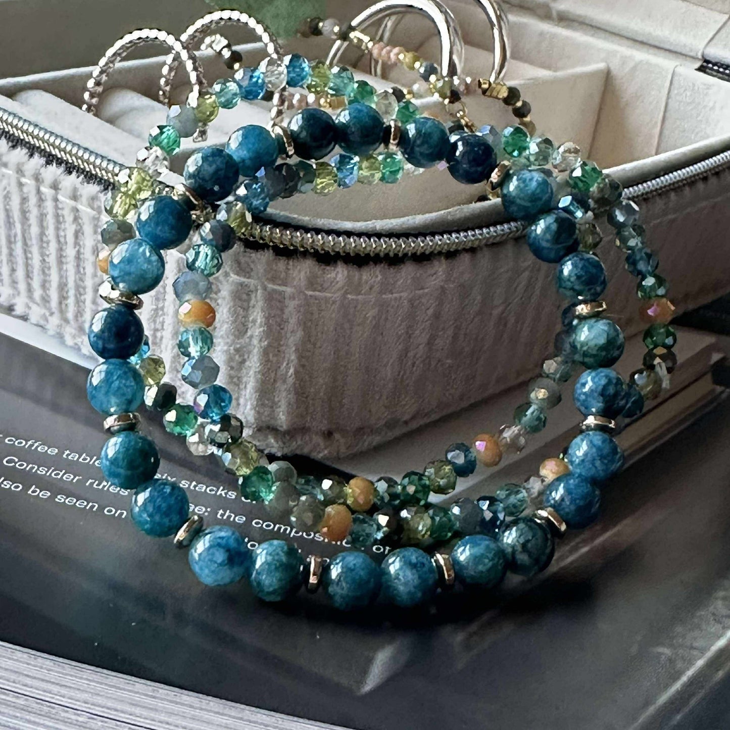 Armband Luna Havsgrön – Set med 3 st