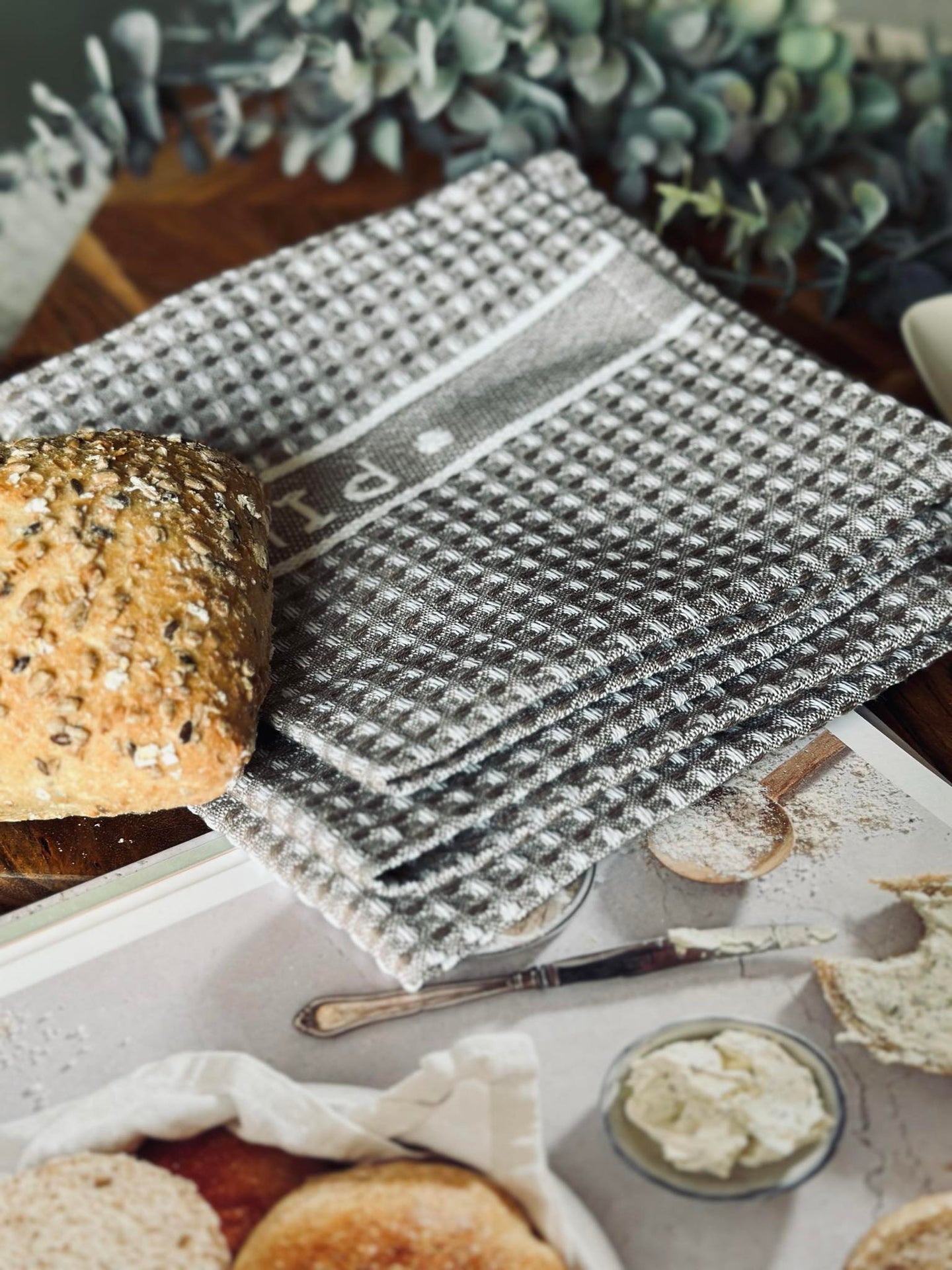 Disktrasor Set med 3 st - Vafflad - Svamp/vit