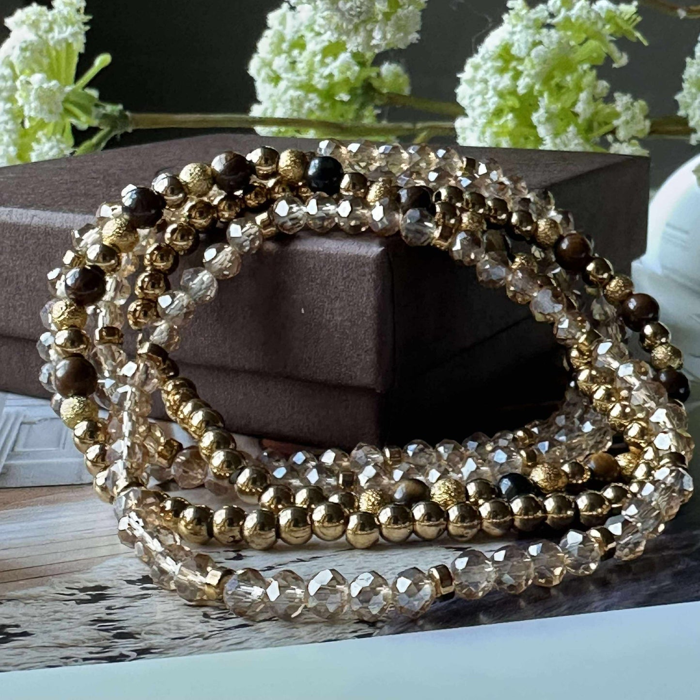 Armband Ofelia Tiger Eye - Set med 5 armband