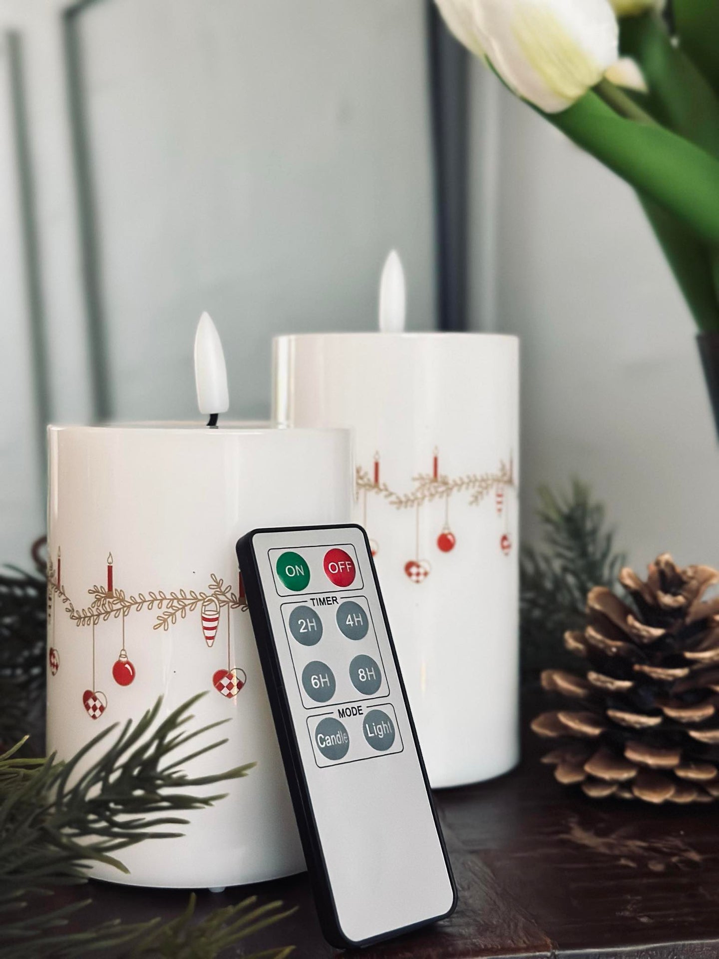 LED-blockljus TWINKLE CHRISTMAS - Set med 2 st.