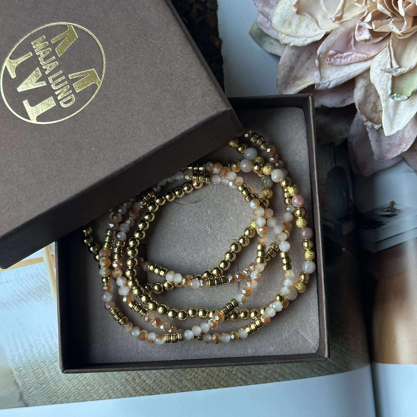 Armband Ofelia Natur - Sæt med 5 armband