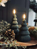 Julgran med LED-ljus - Set om 2 st. Grön