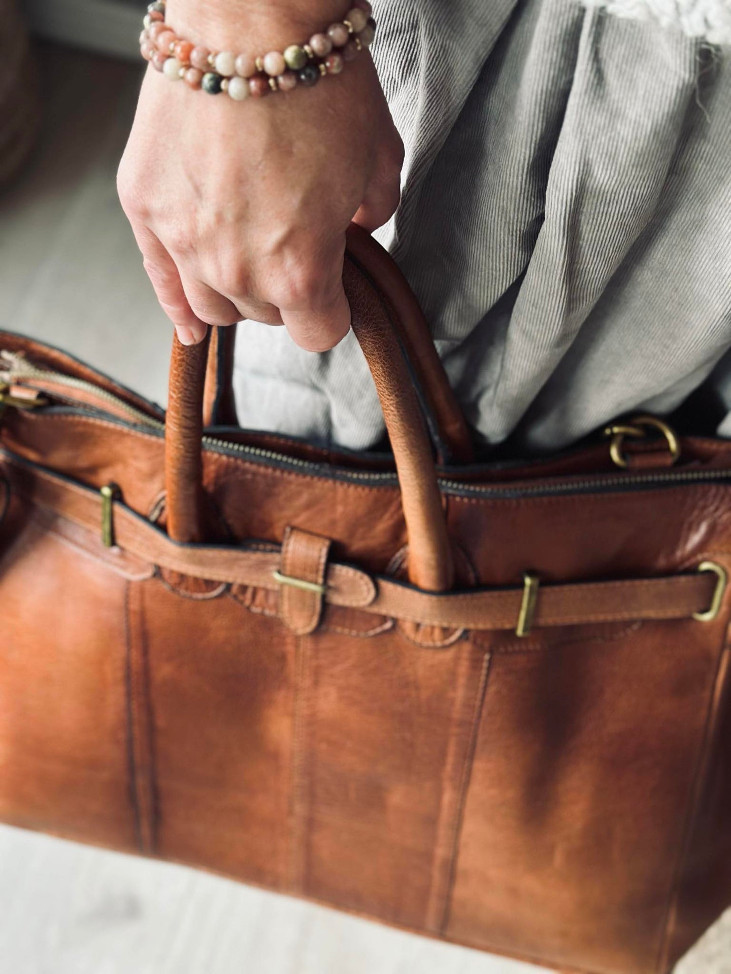 Arbetväska Mada Stor valnöt