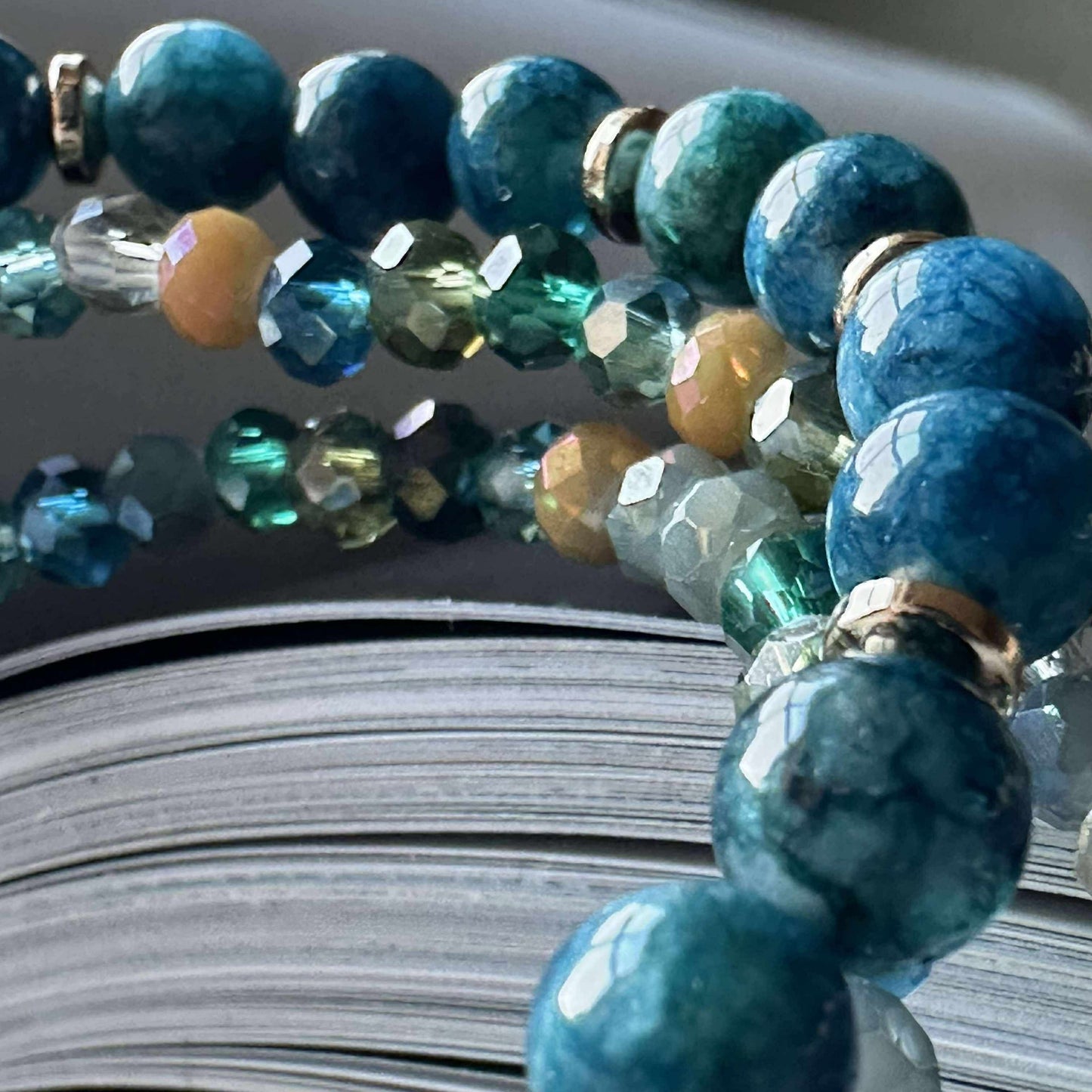 Armband Luna Havsgrön – Set med 3 st