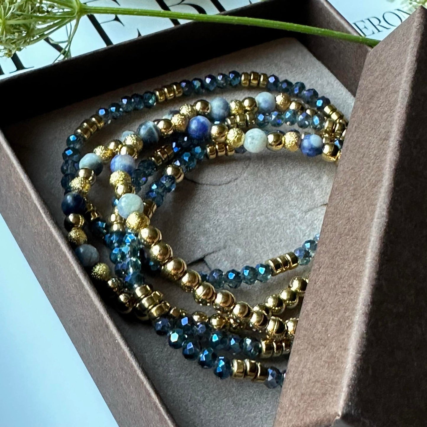 Armband Ofelia Navy - Set med 5 armband