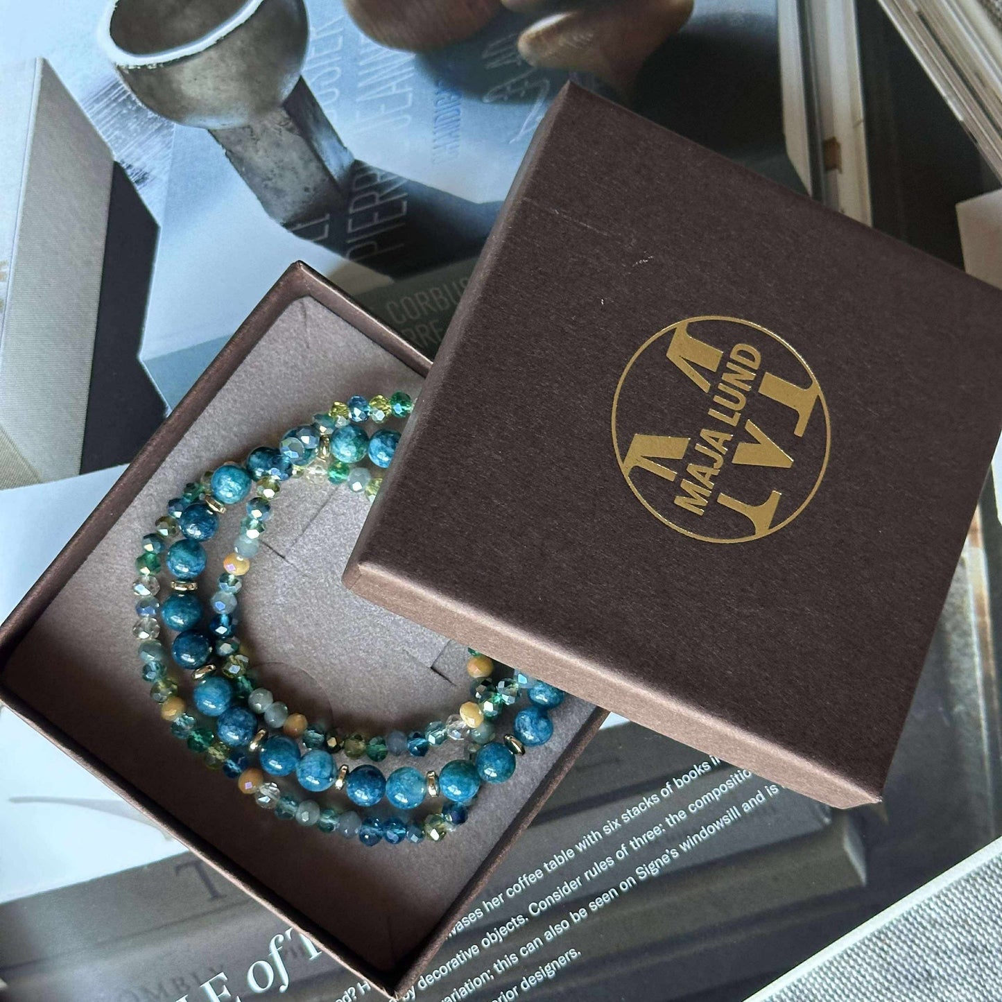 Armband Luna Havsgrön – Set med 3 st