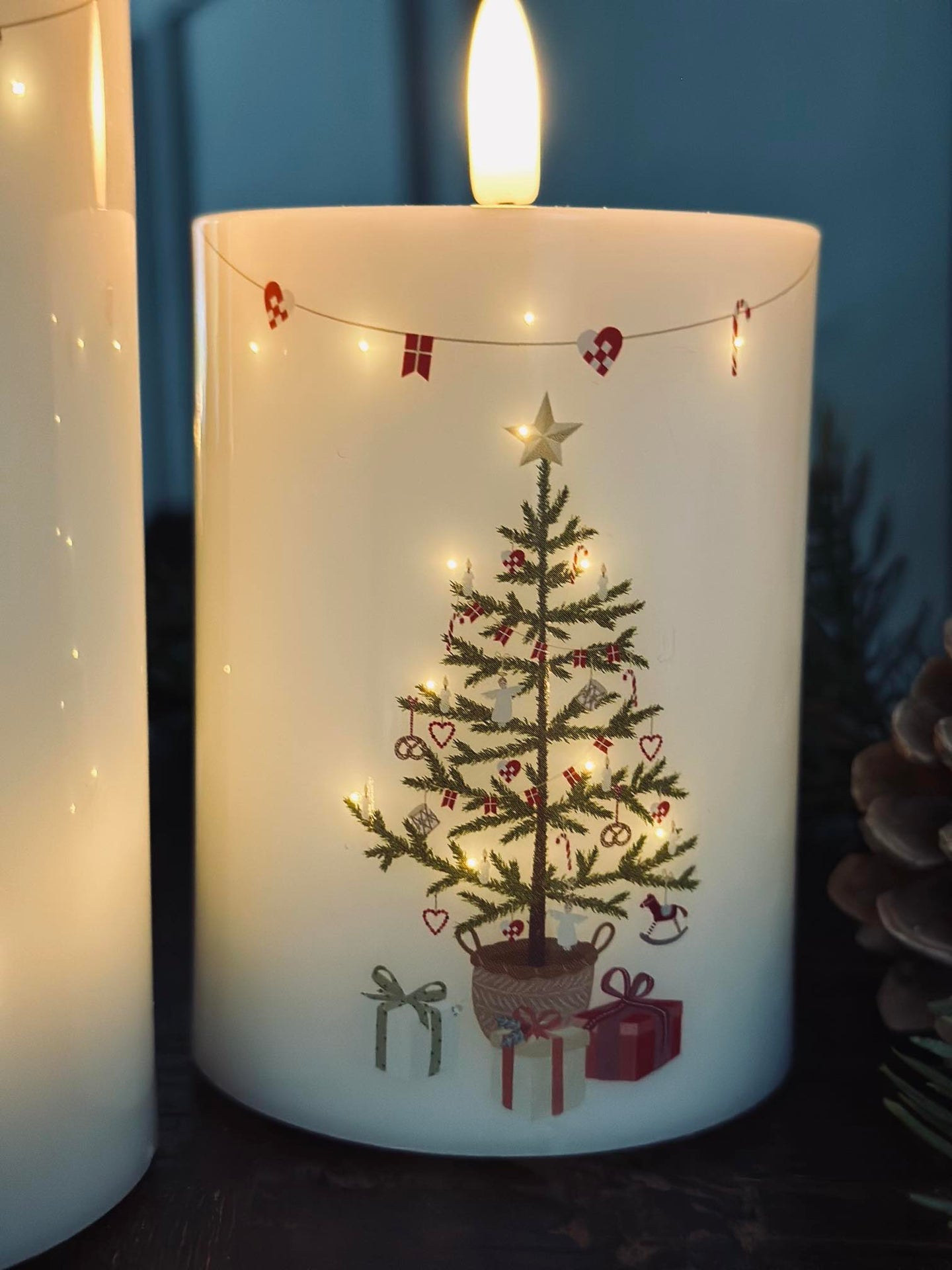 LED Blockljus TWINKLE CHRISTMAS - Set med 2 st.