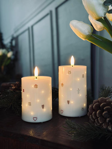 LED Blockljus TWINKLE CHRISTMAS - Set med 2 st.