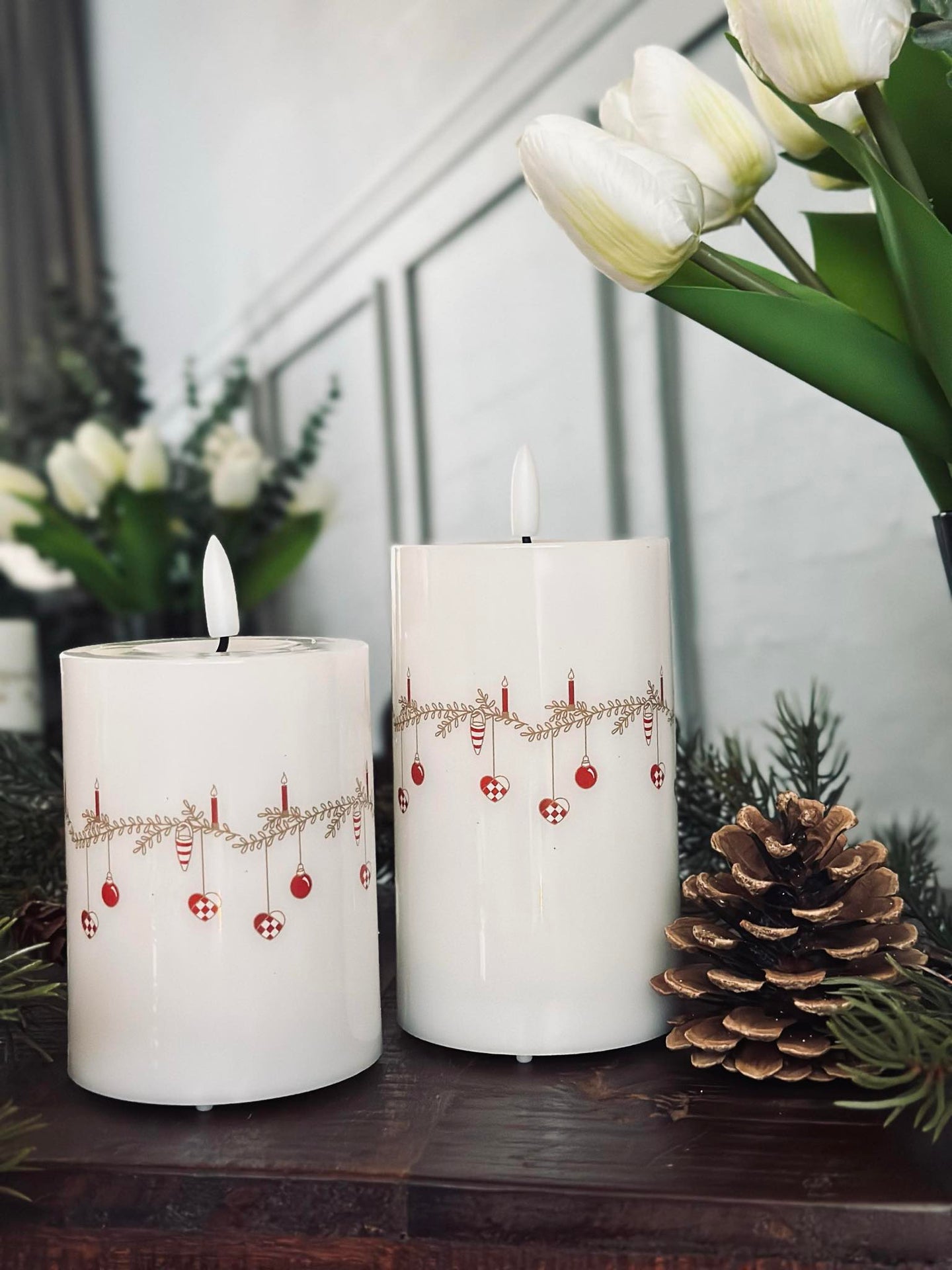 LED-blockljus TWINKLE CHRISTMAS - Set med 2 st.