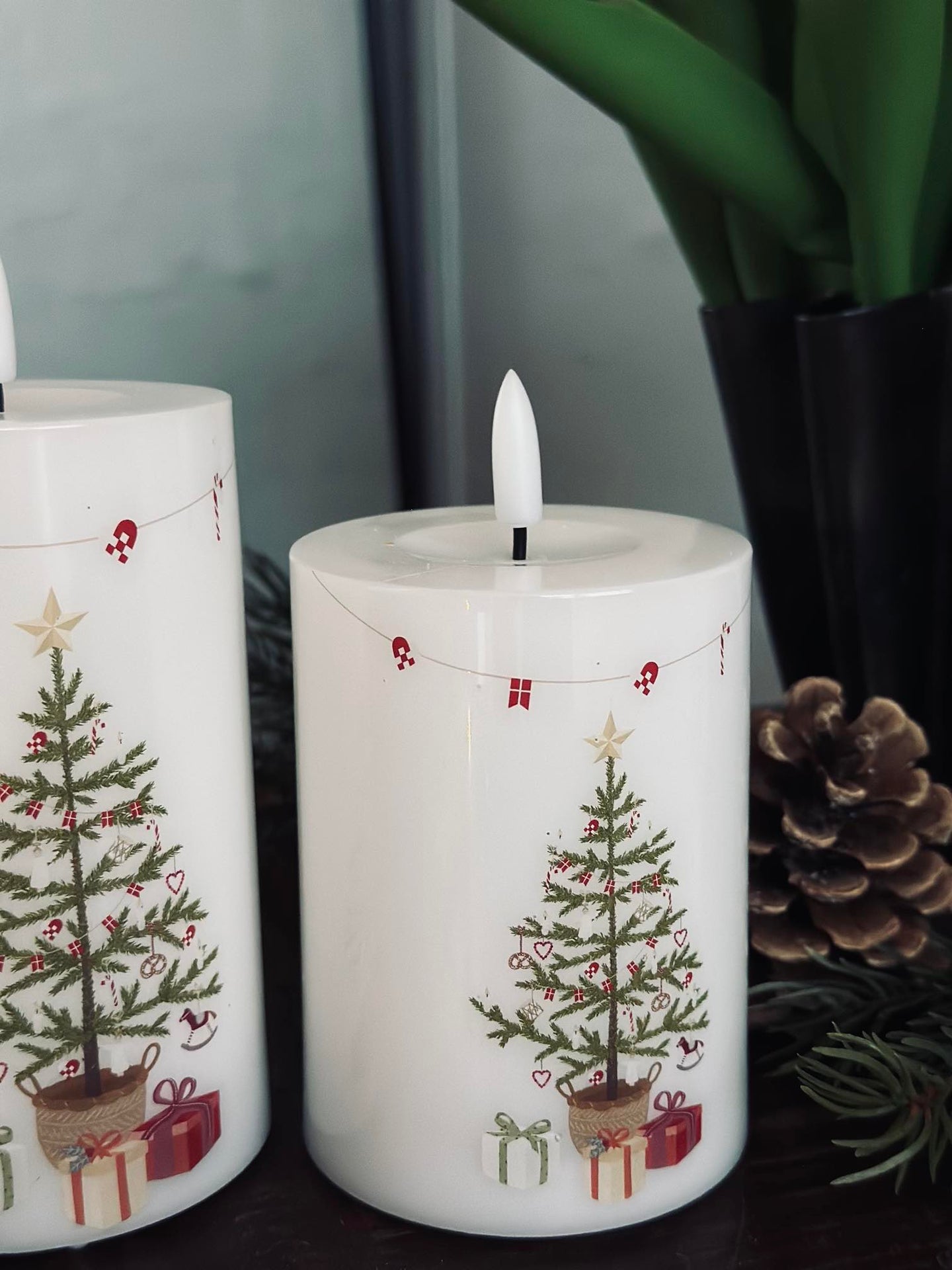 LED Blockljus TWINKLE CHRISTMAS - Set med 2 st.