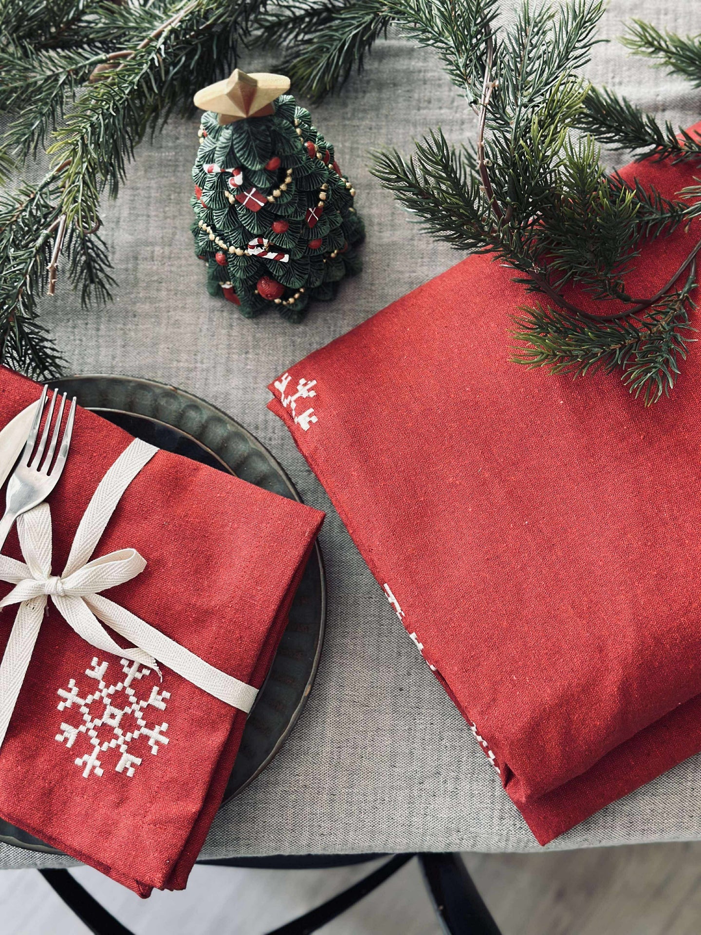 Servetter Röd Jul - 4 st