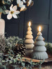 Julgran med LED-ljus - Set om 2 st. Sand