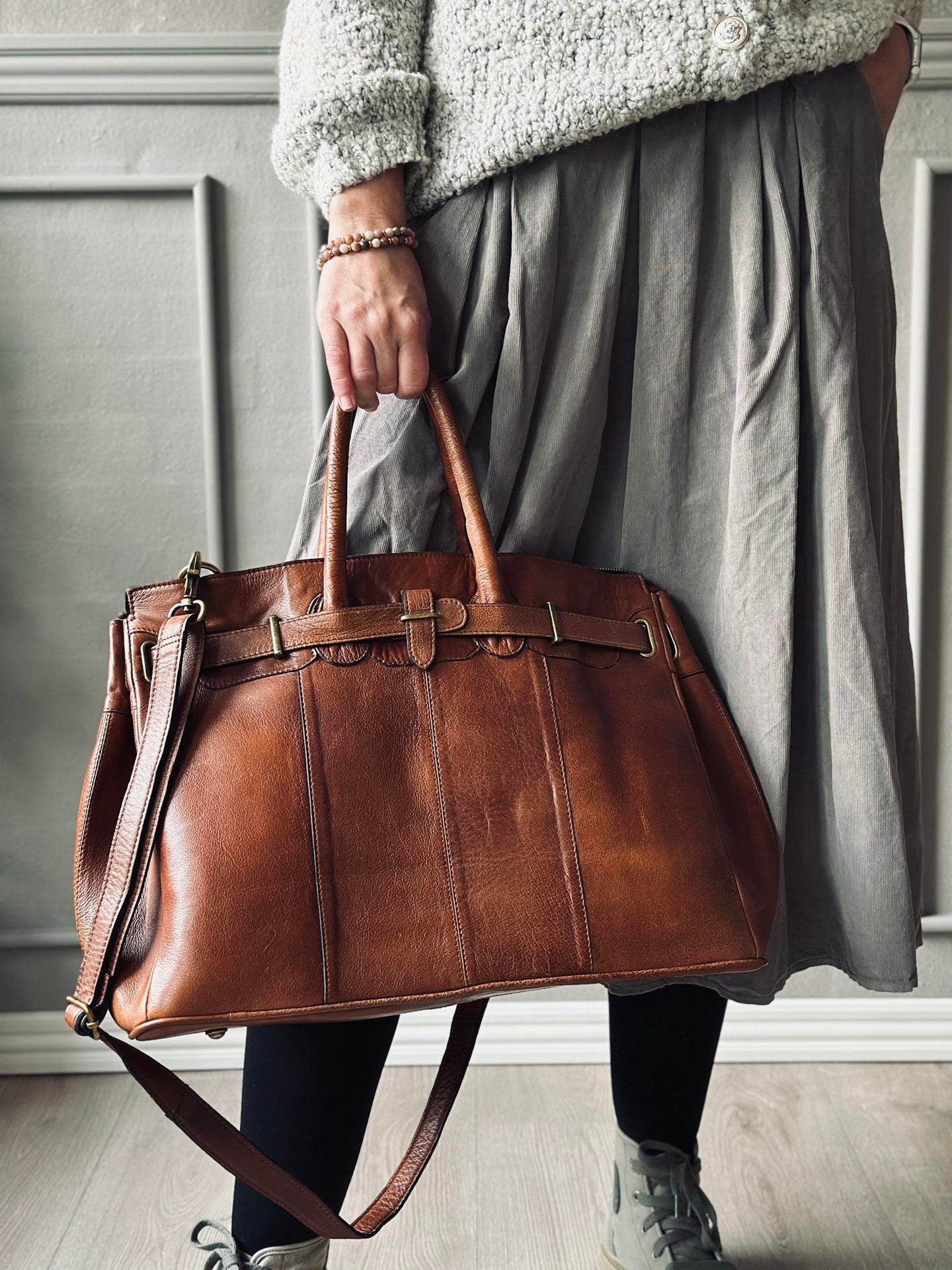 Arbetväska Mada Stor valnöt