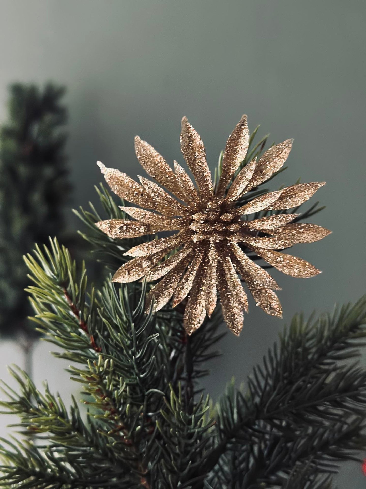 Deco blommor med glitter - 4 st