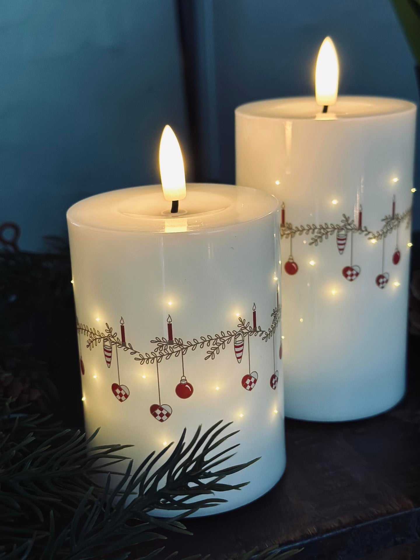 LED-blockljus TWINKLE CHRISTMAS - Set med 2 st.