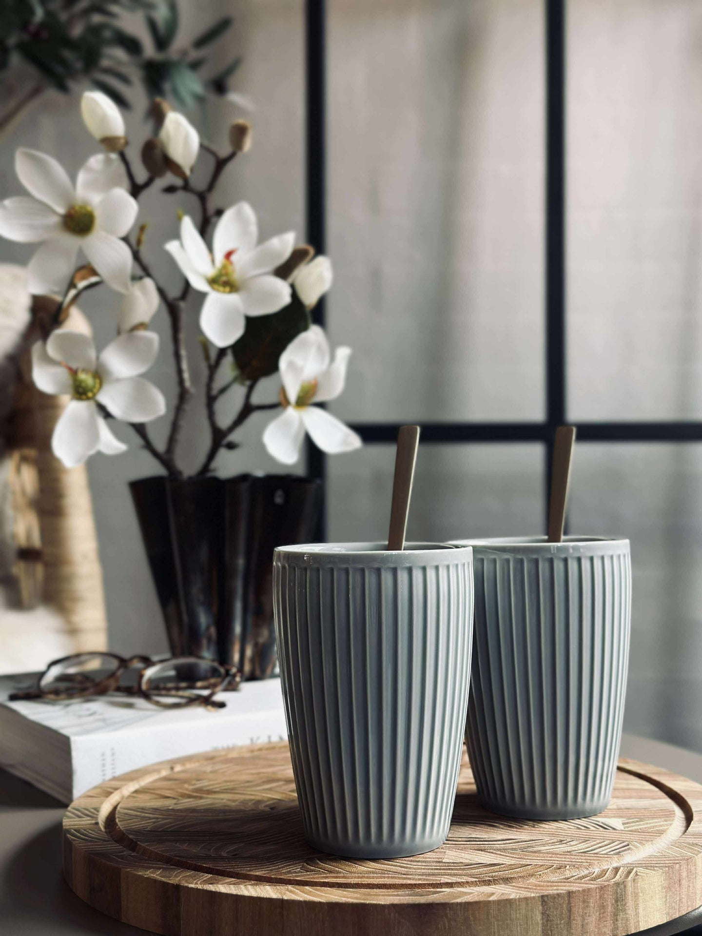 Termosmugg Plissé - Set med 2 st - Arctic Ice