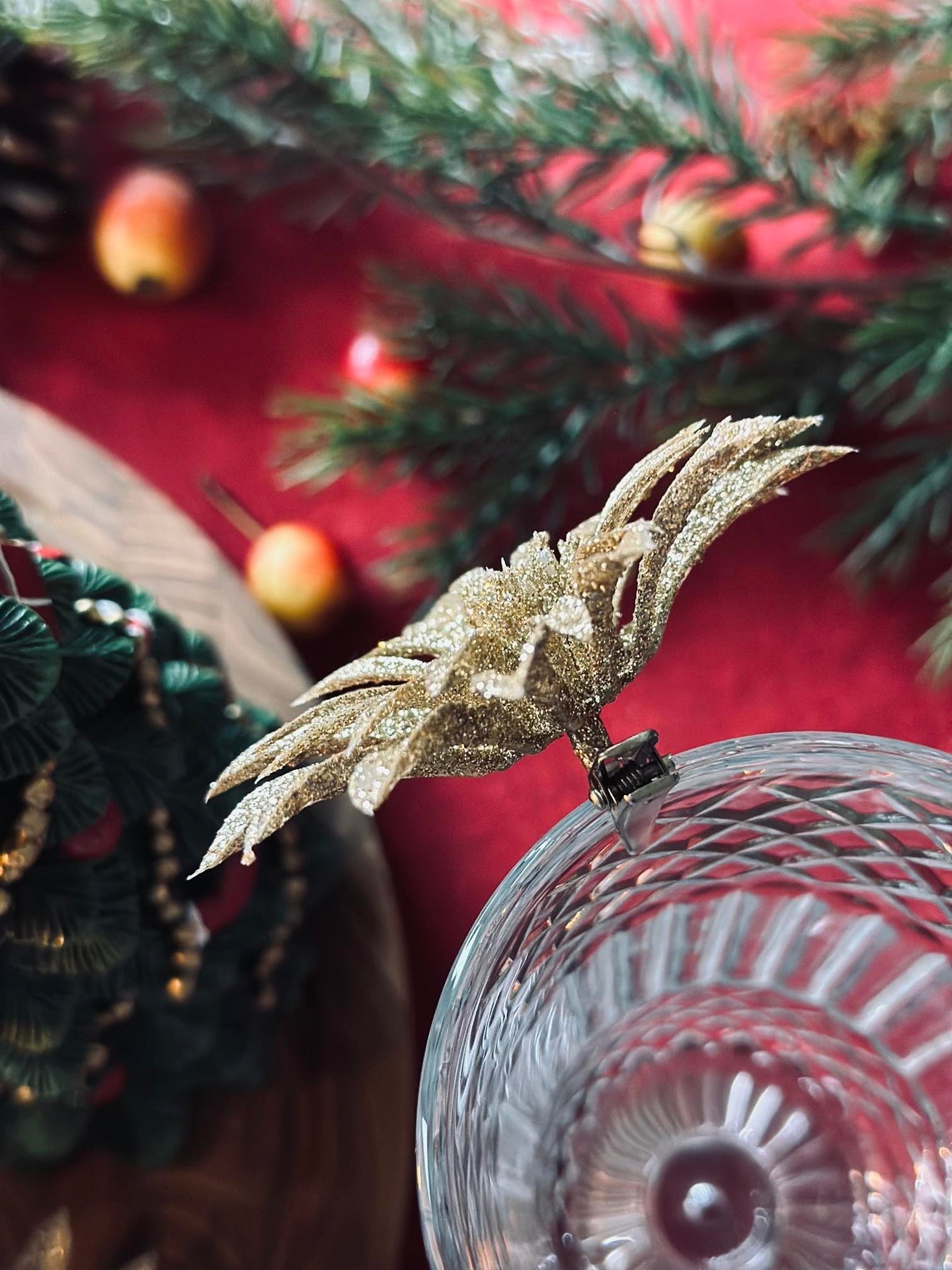 Deco blommor med glitter - 4 st