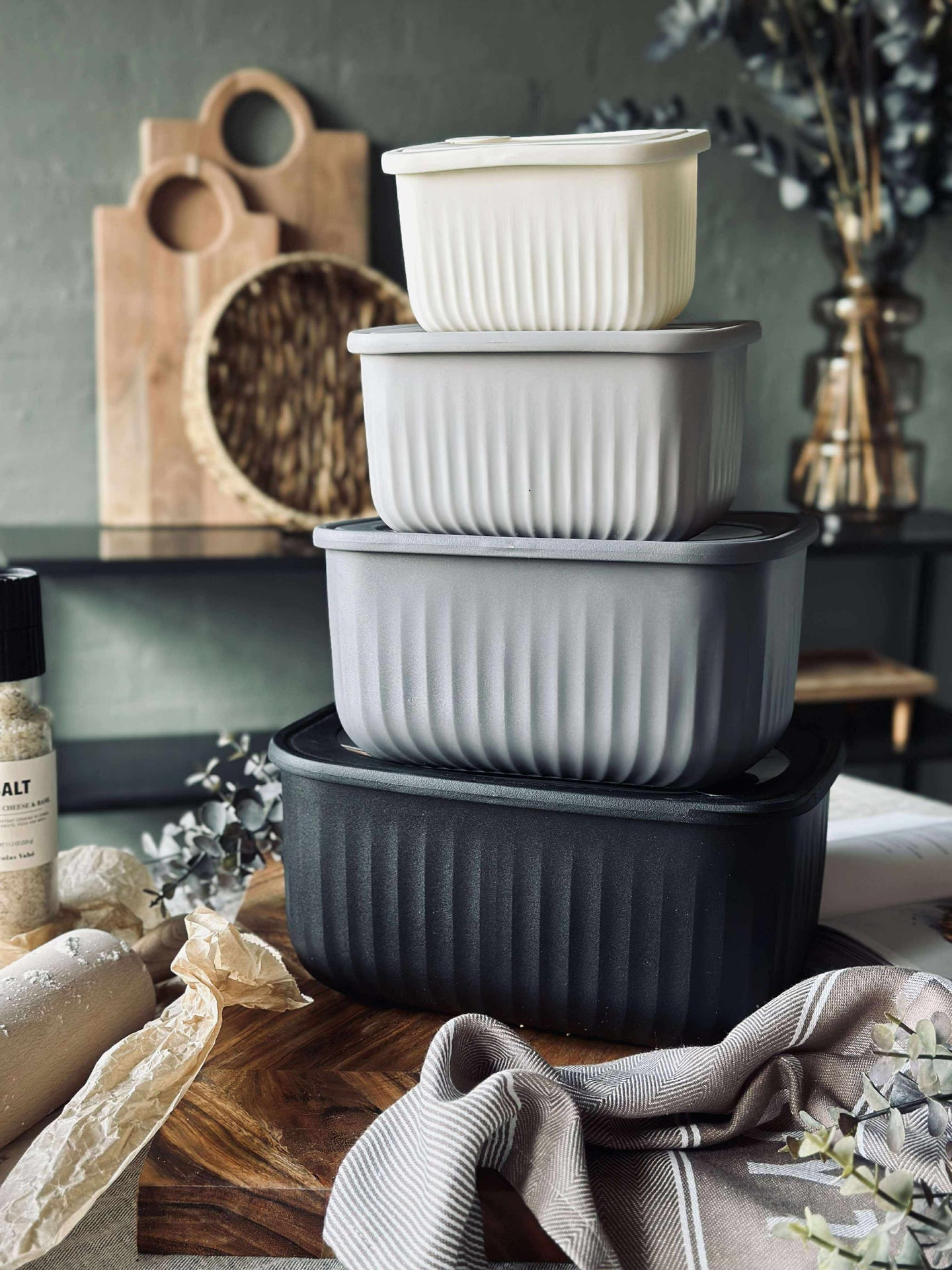 Förvaringsburkar – Set med 4 st.