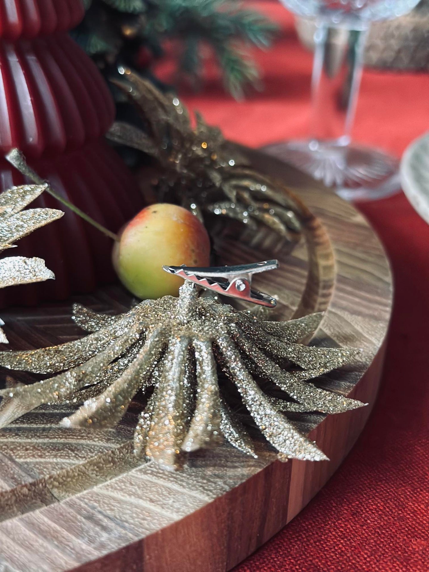 Deco blommor med glitter - 4 st