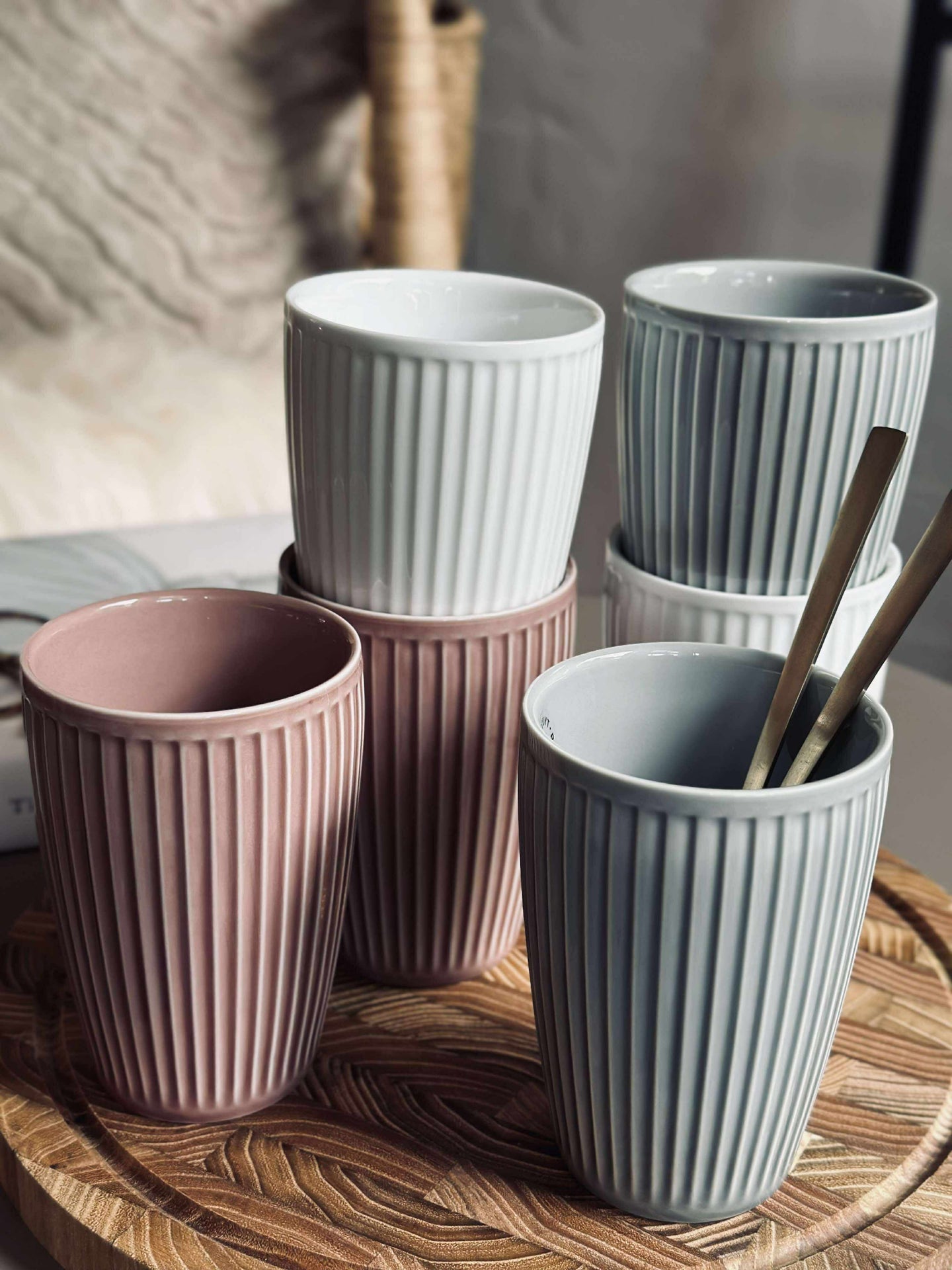 Termosmugg Plissé - Set med 2 st - Arctic Ice