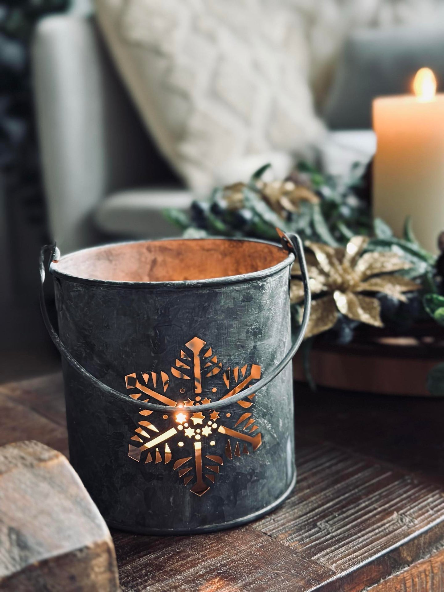 Lykta med stjärna - Zink