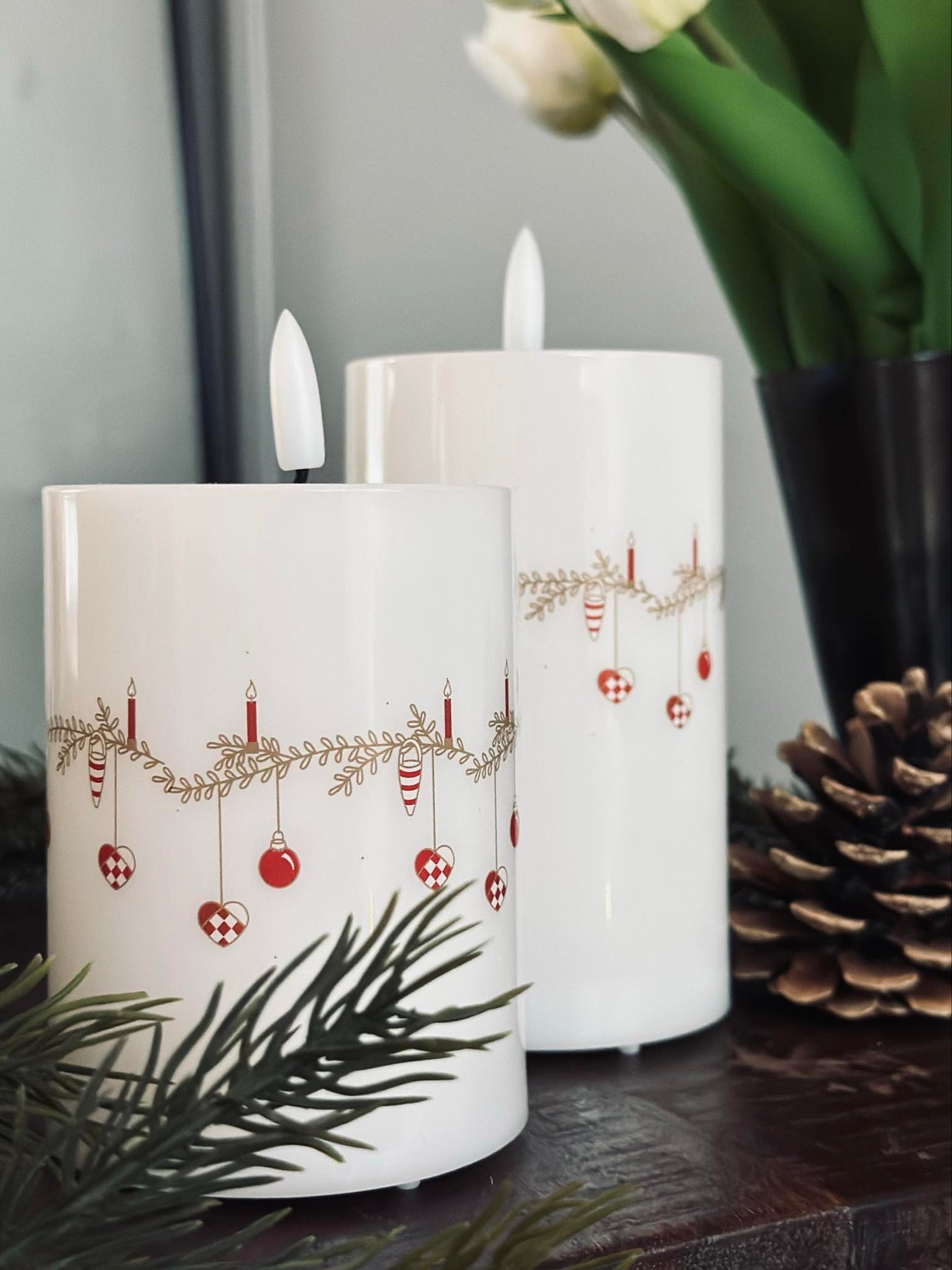 LED-blockljus TWINKLE CHRISTMAS - Set med 2 st.