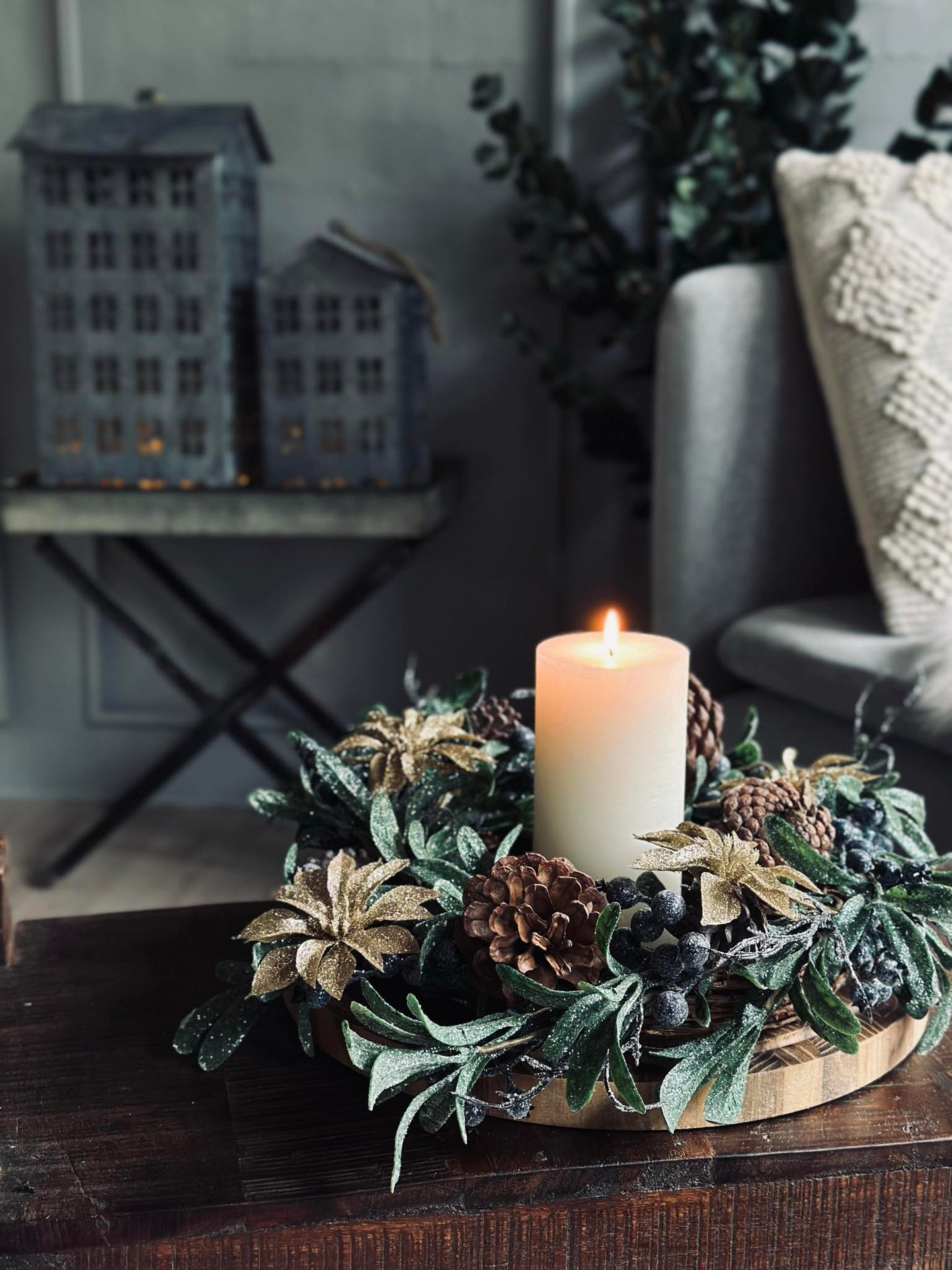 Deco blommor med glitter - 4 st