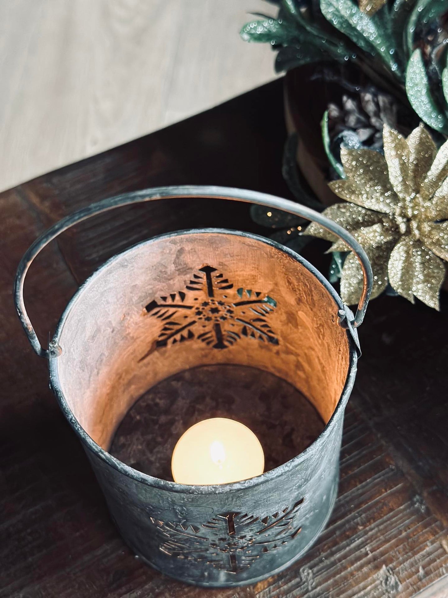 Lykta med stjärna - Zink