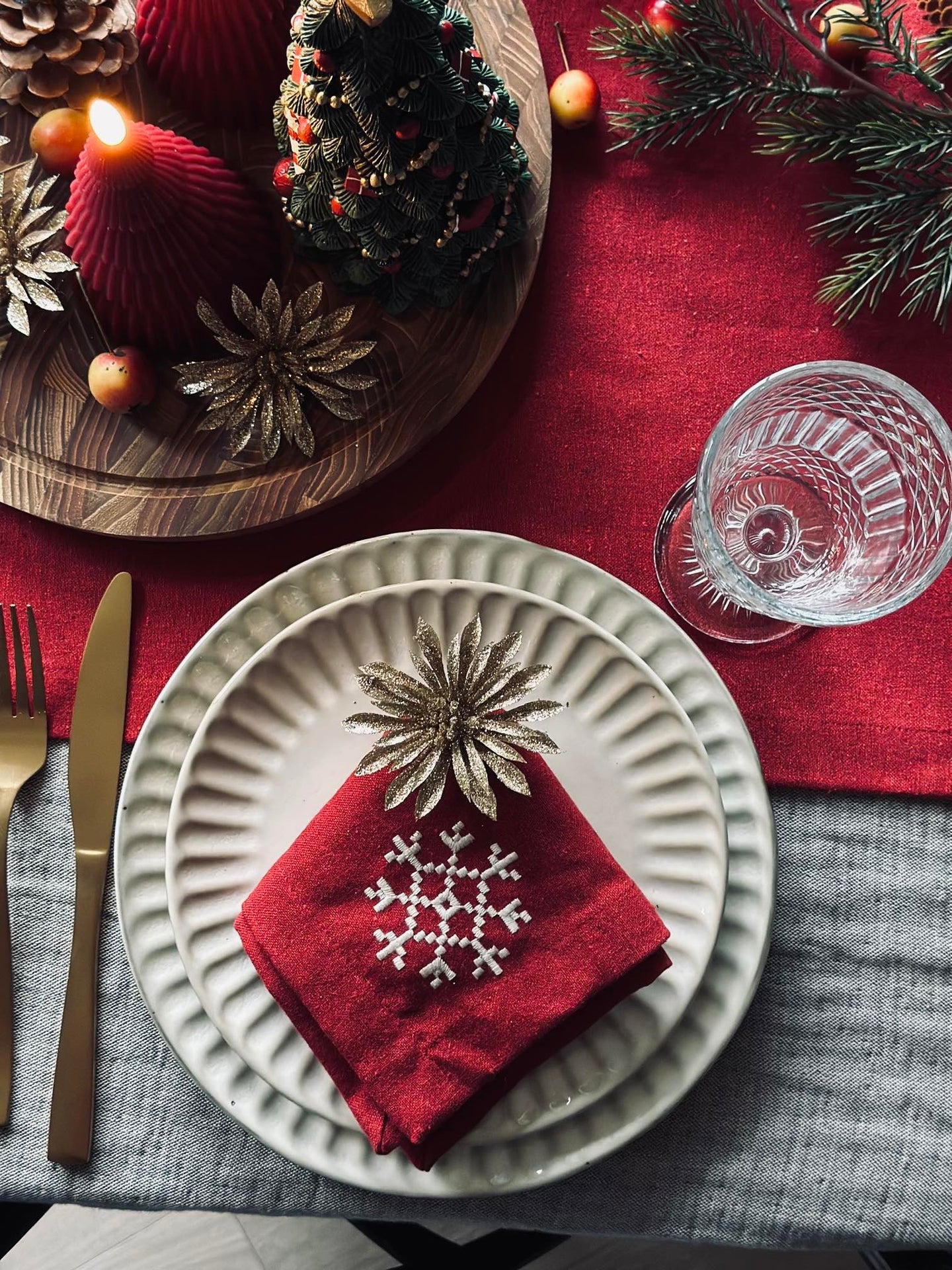 Deco blommor med glitter - 4 st