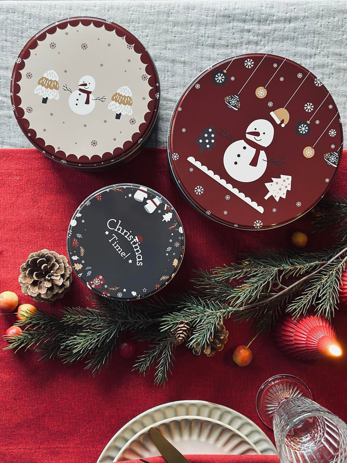 Julkakburkar - Set om 3 st.