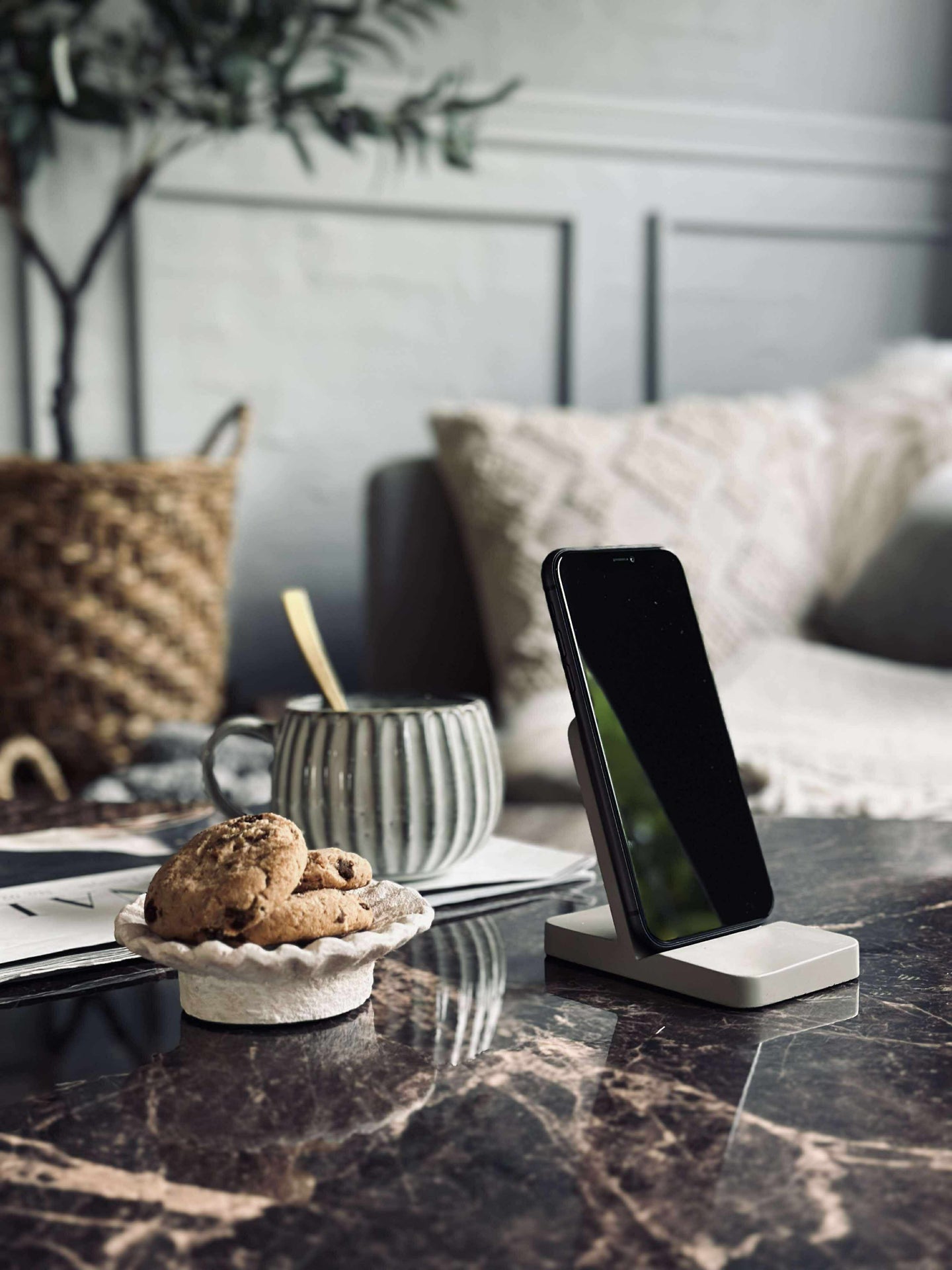 Mobiltelefonhållare - Kontor - Pebble grå