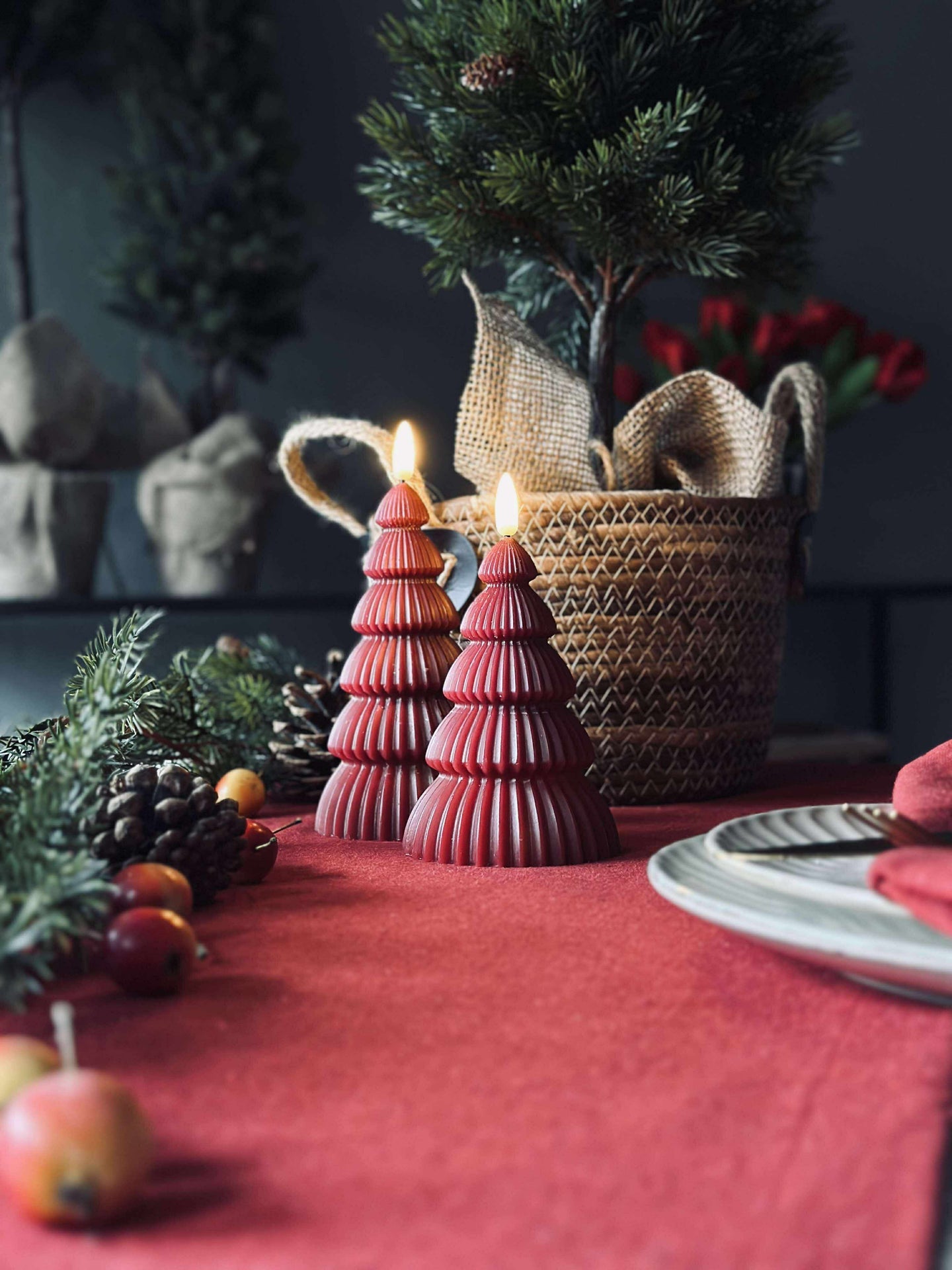 Bordslöpare Röd Jul - 40x140