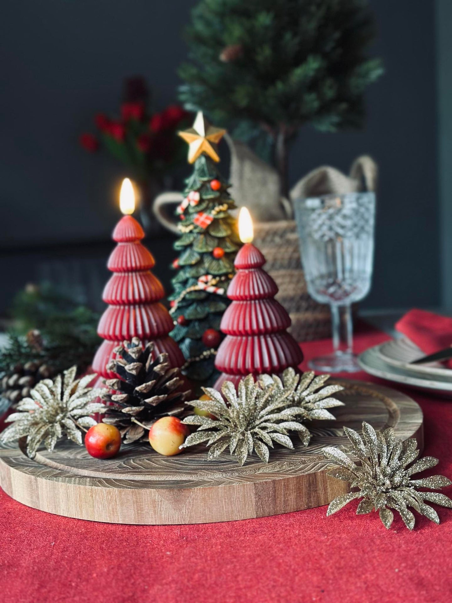 Deco blommor med glitter - 4 st