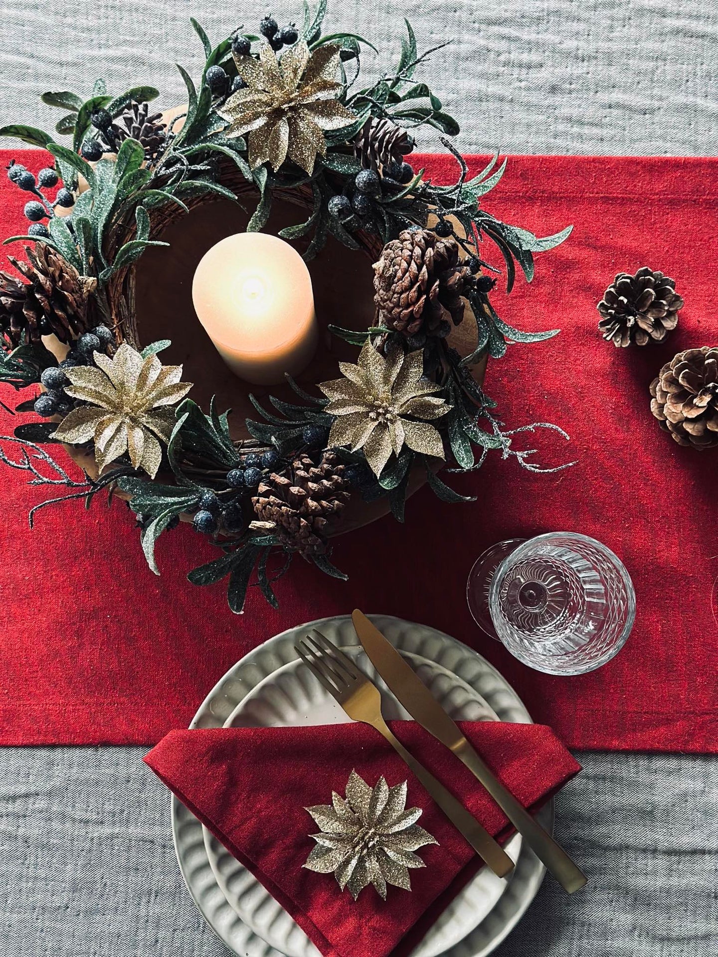 Deco-blommor med glitter - 4 st