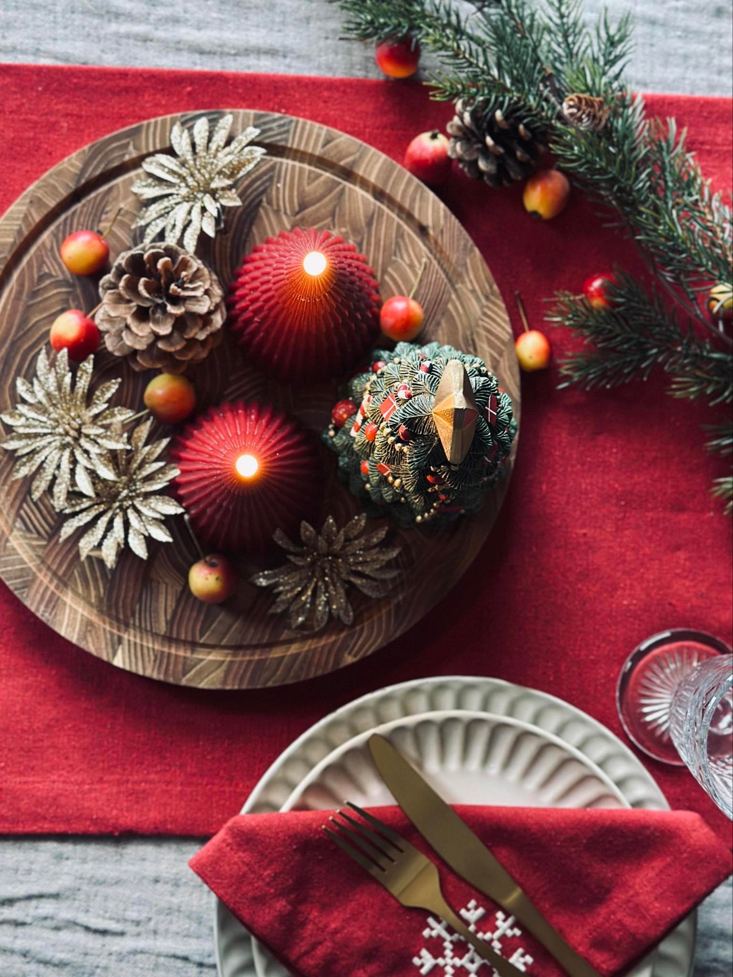 Deco blommor med glitter - 4 st