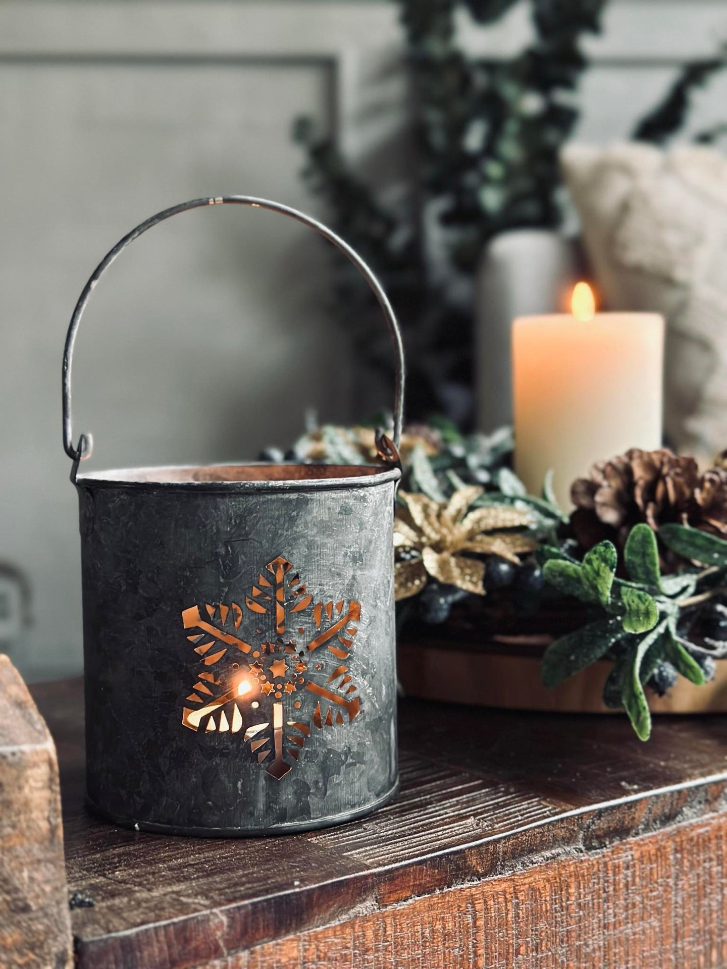 Lykta med stjärna - Zink