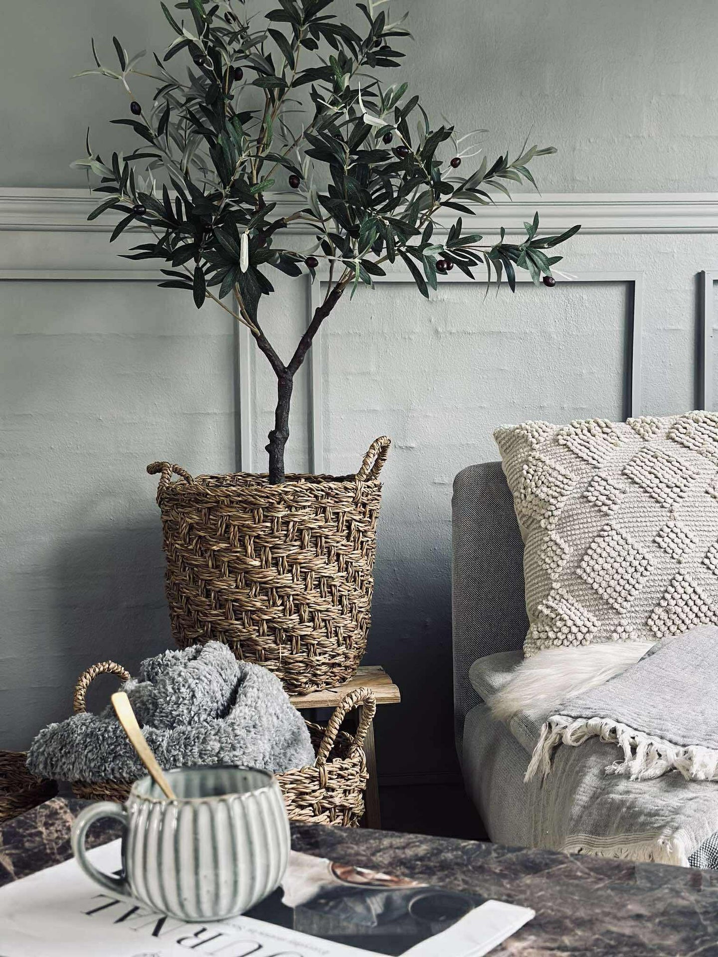 Flätade sjögräskorgar - Set om 3 st