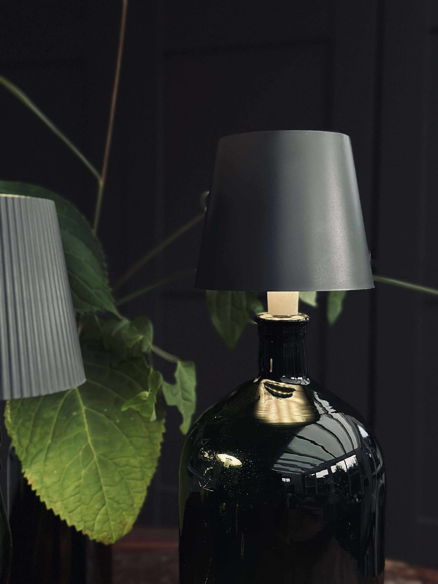 LED-lampa för vinflaska - Grå MIX