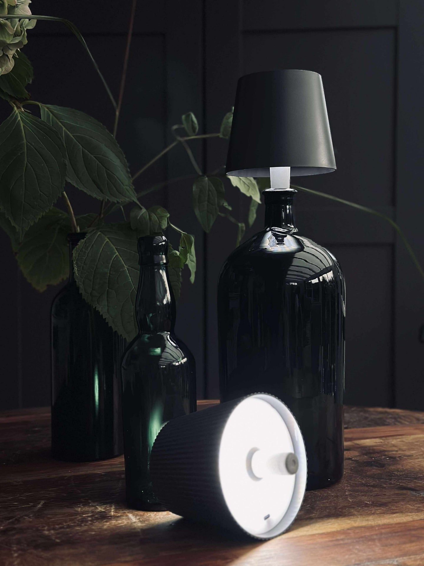 LED-lampa för vinflaska - Grå MIX