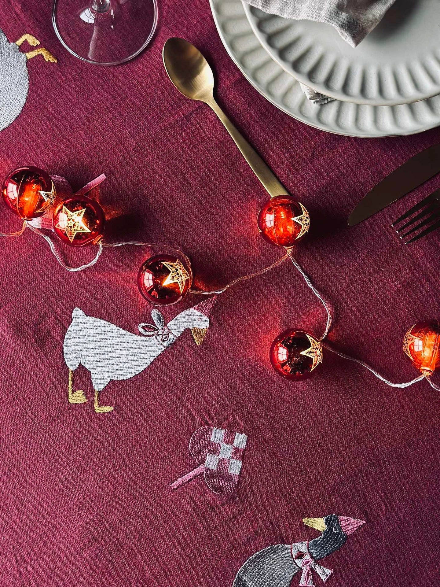 Julduk 140x240 - Broderi med änder