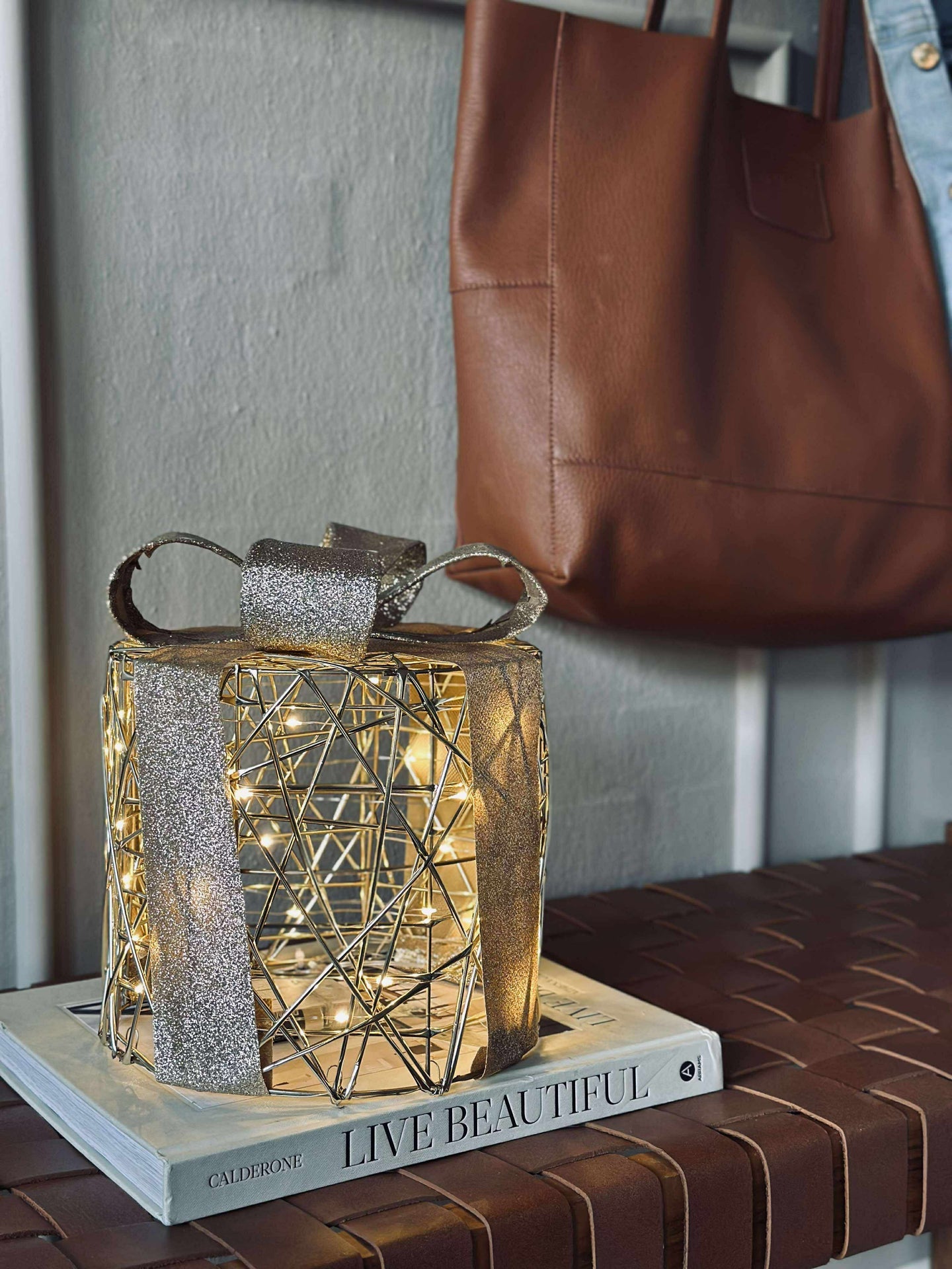 Julklappar med LED-ljus - 3 st.