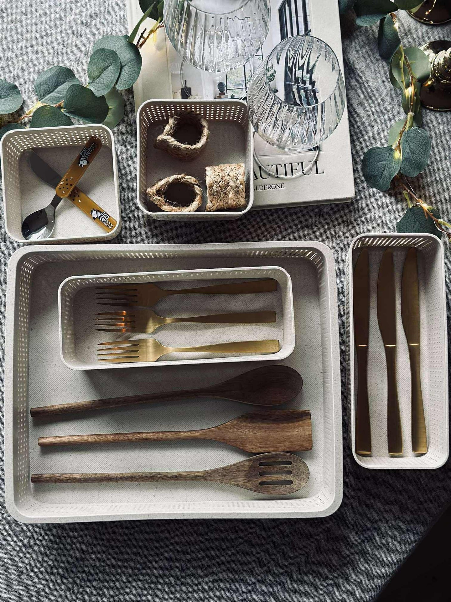 Sminkorganisatör - Set med 5 delar