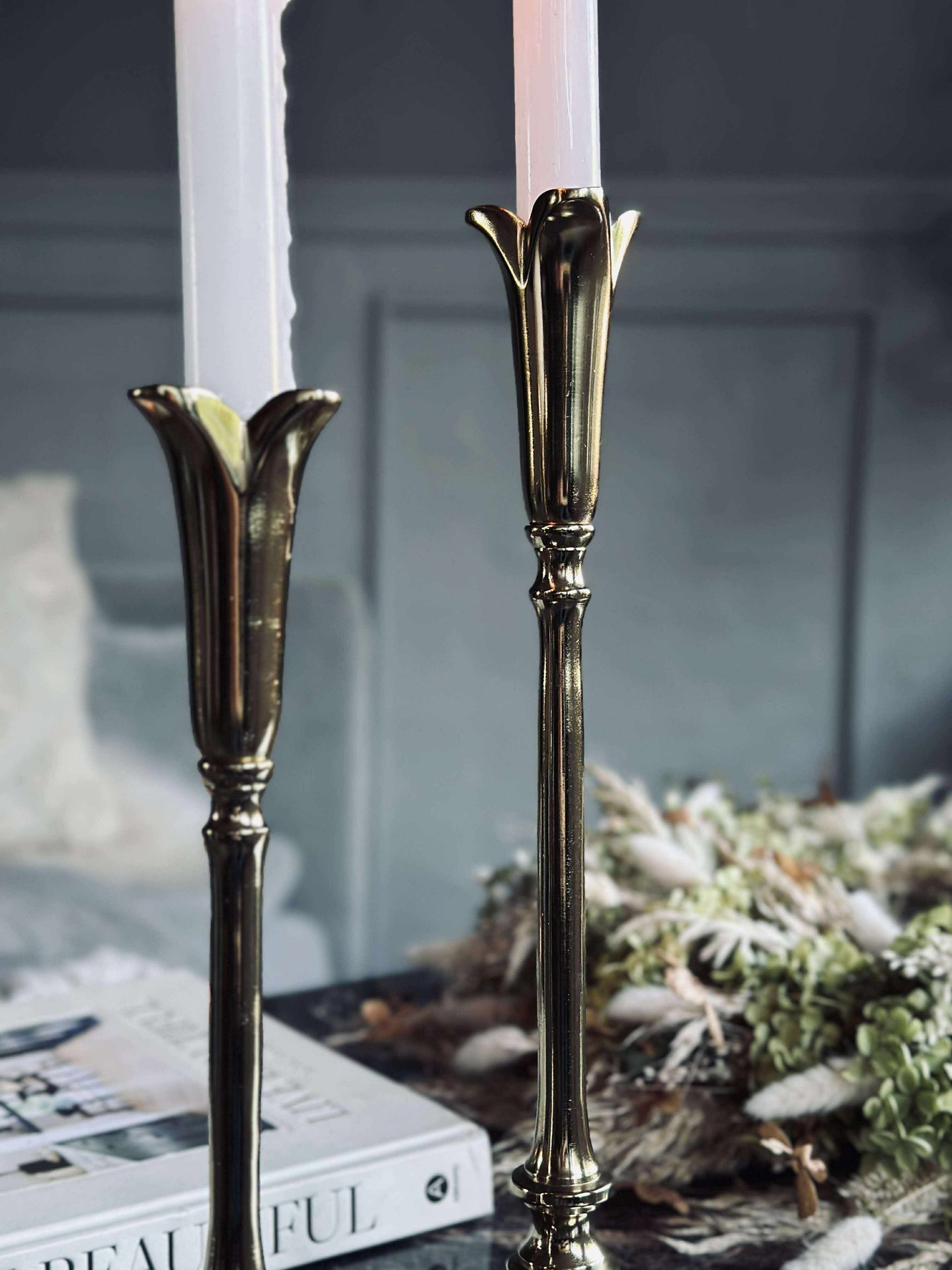 Ljusstake Calla Alu guld